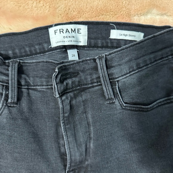 2 FOR $25! Frame Le high skinny jeans - black distressed - Picture 2 of 6